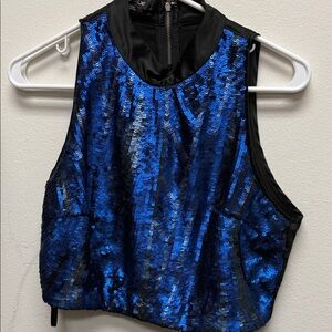 Bebe Black and Blue Sequin Set